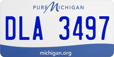 MI license plate DLA3497