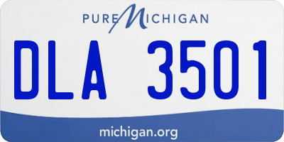 MI license plate DLA3501
