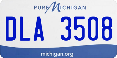 MI license plate DLA3508