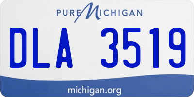 MI license plate DLA3519