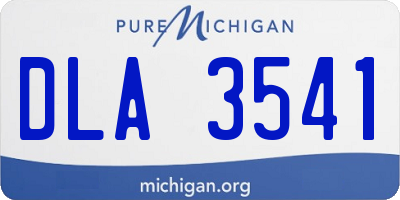 MI license plate DLA3541