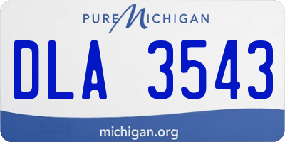 MI license plate DLA3543