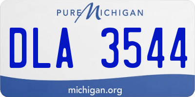 MI license plate DLA3544