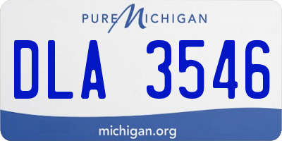 MI license plate DLA3546