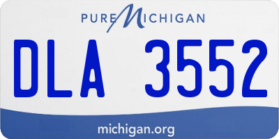 MI license plate DLA3552