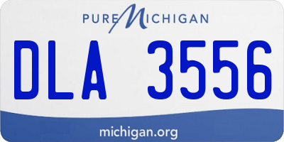 MI license plate DLA3556