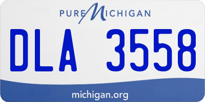 MI license plate DLA3558