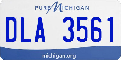 MI license plate DLA3561