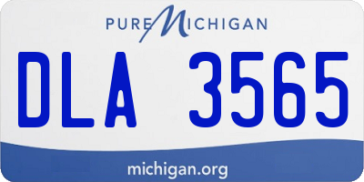 MI license plate DLA3565