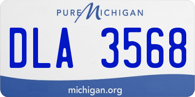 MI license plate DLA3568