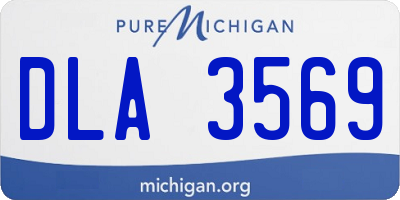 MI license plate DLA3569