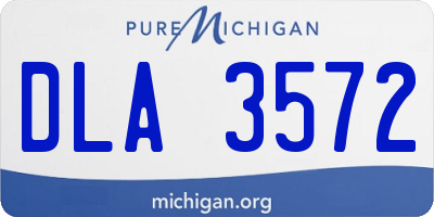 MI license plate DLA3572