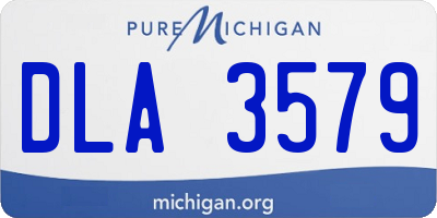 MI license plate DLA3579
