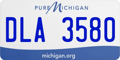 MI license plate DLA3580