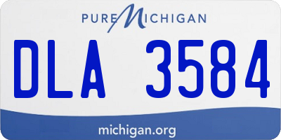 MI license plate DLA3584