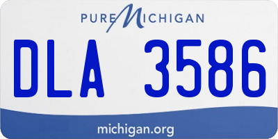 MI license plate DLA3586