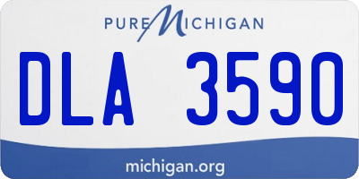 MI license plate DLA3590