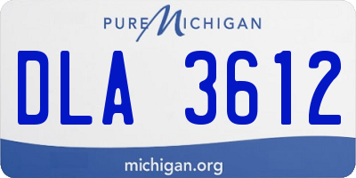 MI license plate DLA3612