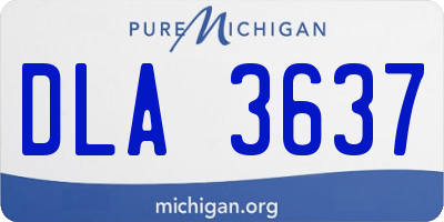 MI license plate DLA3637