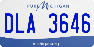 MI license plate DLA3646