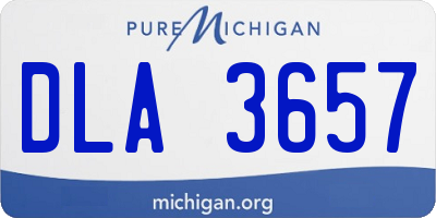 MI license plate DLA3657