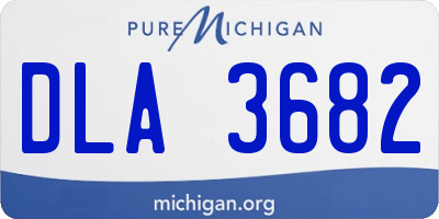 MI license plate DLA3682