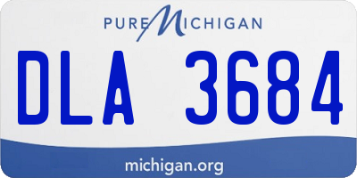 MI license plate DLA3684