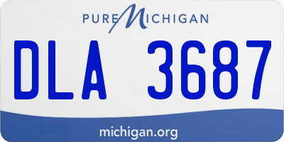 MI license plate DLA3687