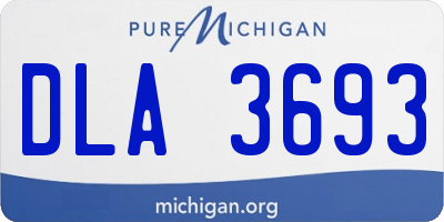 MI license plate DLA3693