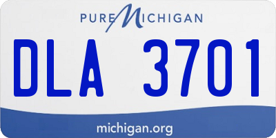 MI license plate DLA3701
