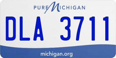 MI license plate DLA3711