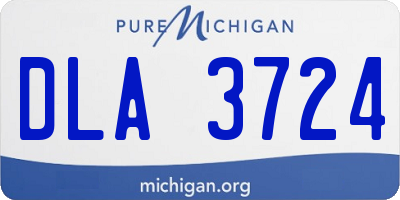 MI license plate DLA3724