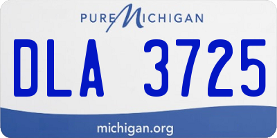 MI license plate DLA3725