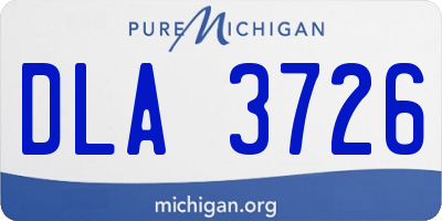 MI license plate DLA3726