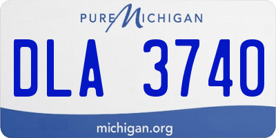 MI license plate DLA3740