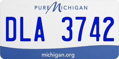 MI license plate DLA3742