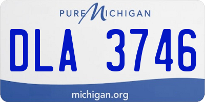 MI license plate DLA3746