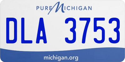 MI license plate DLA3753