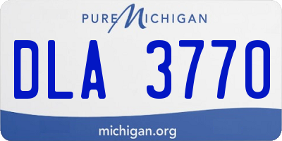 MI license plate DLA3770