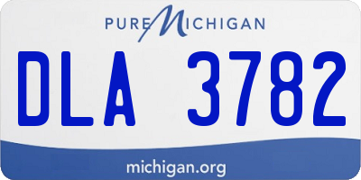 MI license plate DLA3782