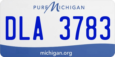 MI license plate DLA3783