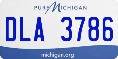 MI license plate DLA3786