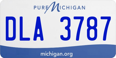 MI license plate DLA3787