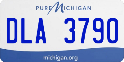 MI license plate DLA3790