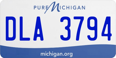 MI license plate DLA3794