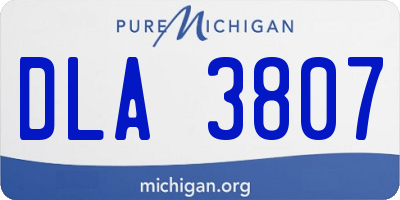 MI license plate DLA3807