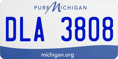 MI license plate DLA3808