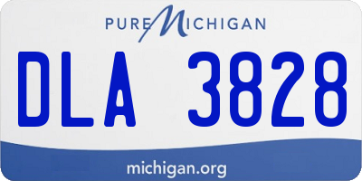 MI license plate DLA3828