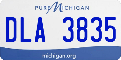 MI license plate DLA3835