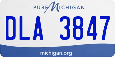 MI license plate DLA3847